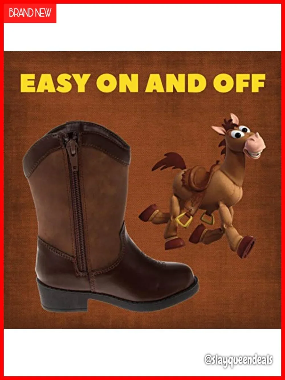 Kids Cowboy Boots Faux Leather Western Woody Jessie Toy Story Boots